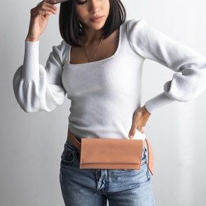 GigiPip GENUINE LEATHER BELT BAG - BLUSH
